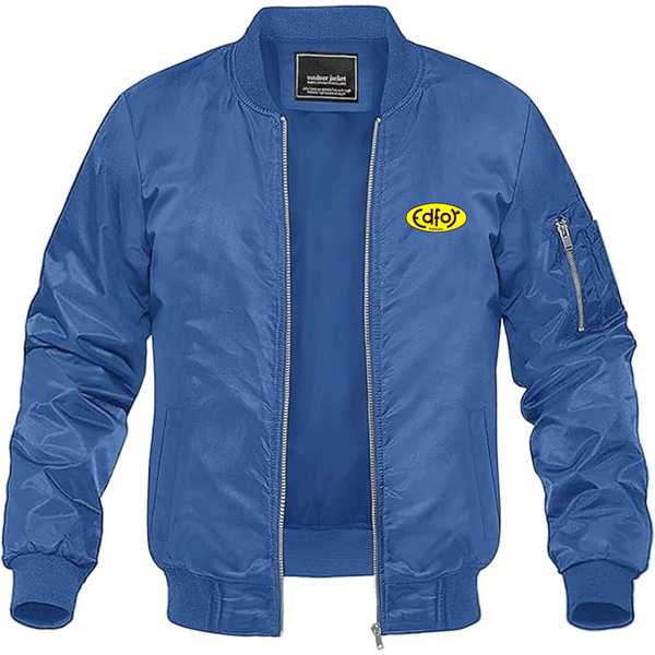 Men's Edfor Grand Sport Logo Lightweight Bomber Jacket Windbreaker Softshell Varsity Jacket Coat