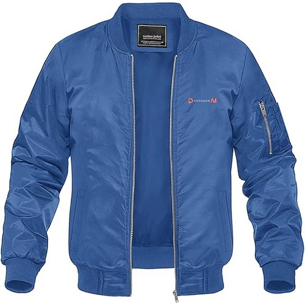 Men's Depeche Mode  Logo Lightweight Bomber Jacket Windbreaker Softshell Varsity Jacket Coat