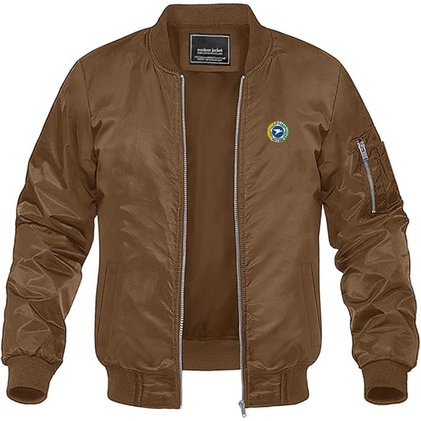 Men's Pos & Giro Logo Lightweight Bomber Jacket Windbreaker Softshell Varsity Jacket Coat