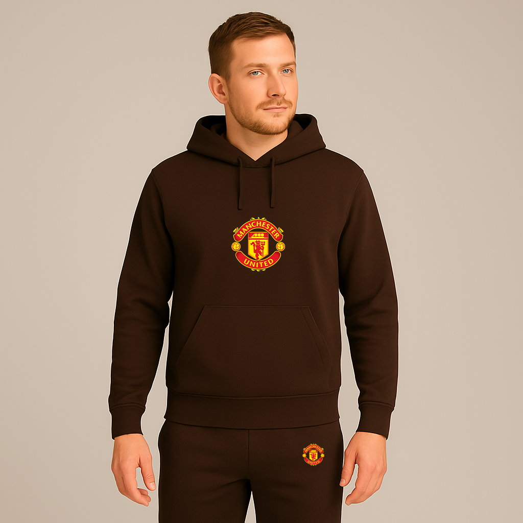 Men’s Manchester United Soccer Soccer Logo Hoodie Joggers Set