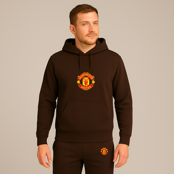Men’s Manchester United Soccer Soccer Logo Hoodie Joggers Set