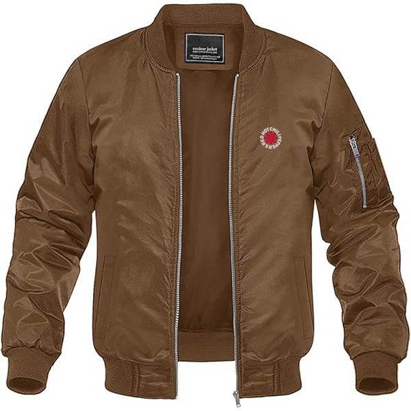 Men's Red Hot Chili Peppers  Logo Lightweight Bomber Jacket Windbreaker Softshell Varsity Jacket Coat