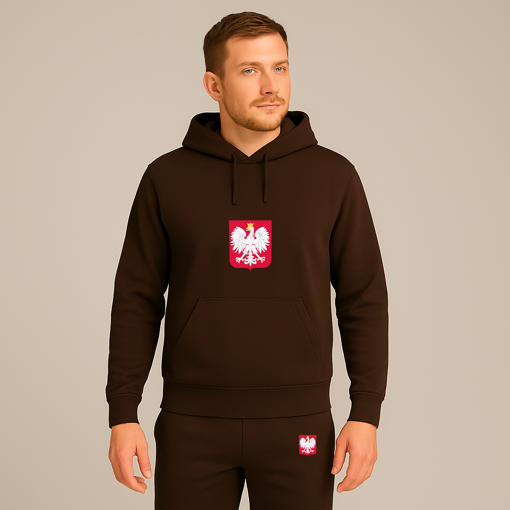 Men's Poland National Soccer Team Hoodie Joggers Set
