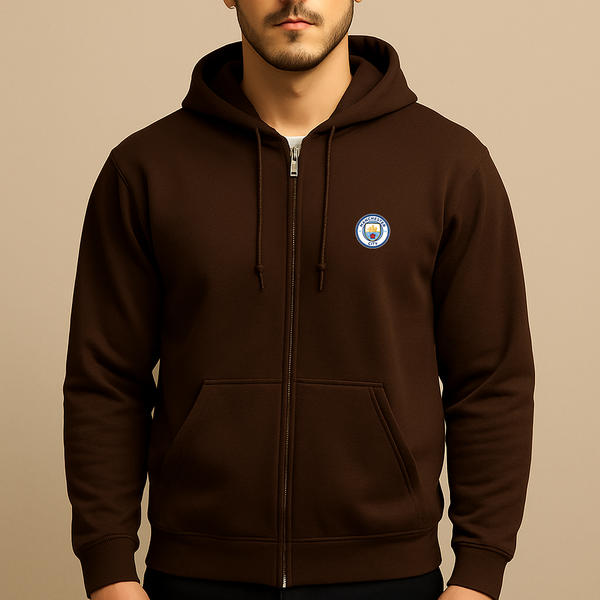 Men's Manchester City Soccer Zipper Hoodie