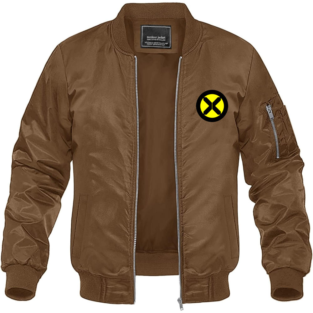 Men's X-Men Marvel Comics Superhero Lightweight Bomber Jacket Windbreaker Softshell Varsity Jacket Coat