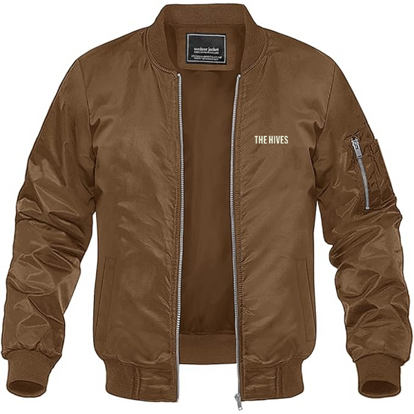 Men's The Hives Logo Lightweight Bomber Jacket Windbreaker Softshell Varsity Jacket Coat