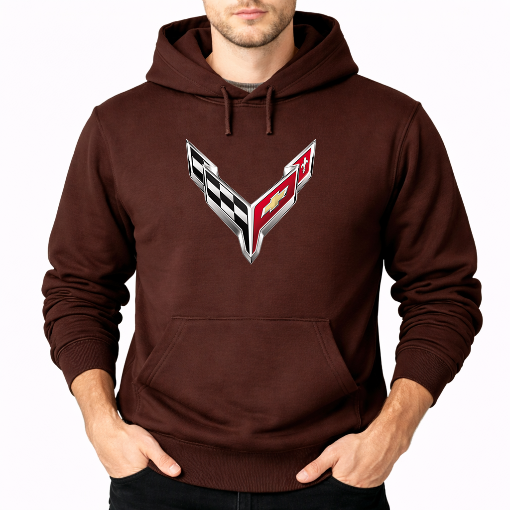 Men's  Chevrolet Corvette Car Pullover Hoodie