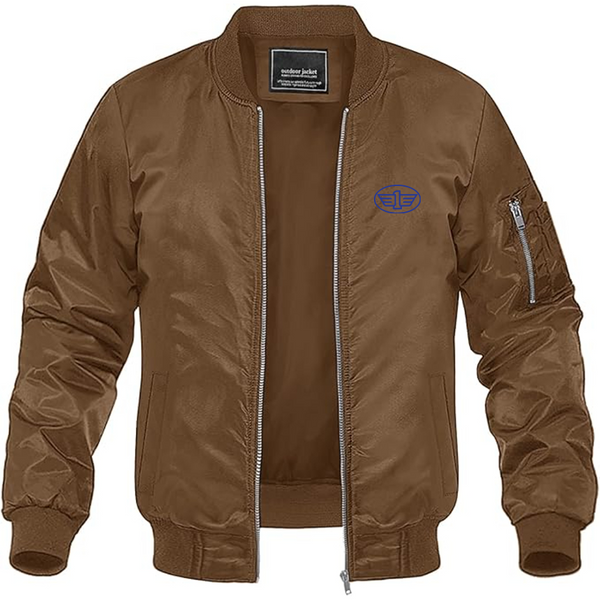 Men's FAW Logo Lightweight Bomber Jacket Windbreaker Softshell Varsity Jacket Coat