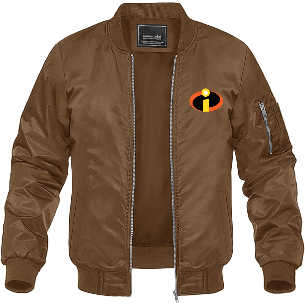 Men's The Incredibles Cartoon Lightweight Bomber Jacket Windbreaker Softshell Varsity Jacket Coat