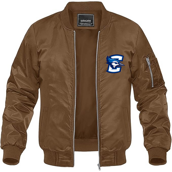 Men's  Creighton Bluejays Lightweight Bomber Jacket Windbreaker Softshell Varsity Jacket Coat
