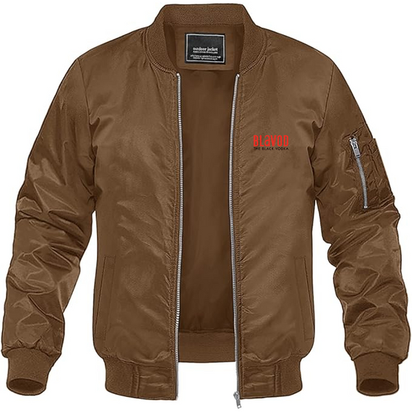 Men's BlaVod Logo Lightweight Bomber Jacket Windbreaker Softshell Varsity Jacket Coat
