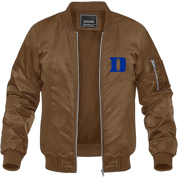 Men's  Duke Blue Devils Lightweight Bomber Jacket Windbreaker Softshell Varsity Jacket Coat