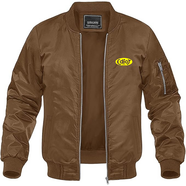 Men's Edfor Grand Sport Logo Lightweight Bomber Jacket Windbreaker Softshell Varsity Jacket Coat