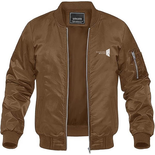 Men's Ravacana Films Lightweight Bomber Jacket Windbreaker Softshell Varsity Jacket Coat