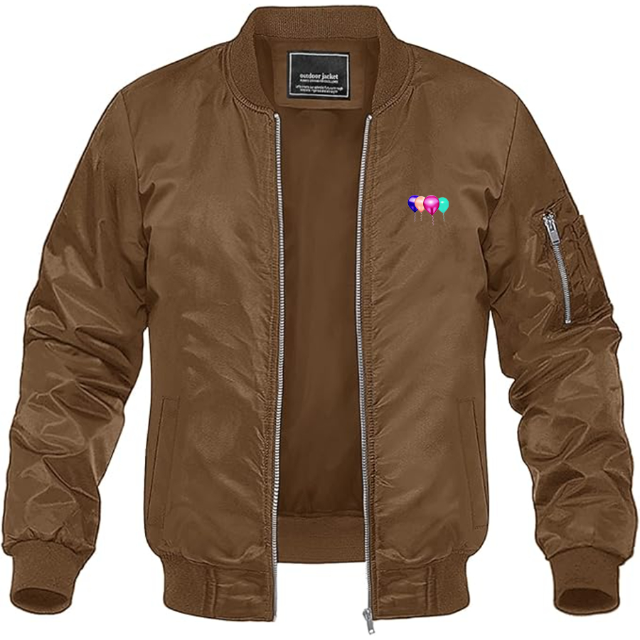 Men's Balloon-Emojis Logo Lightweight Bomber Jacket