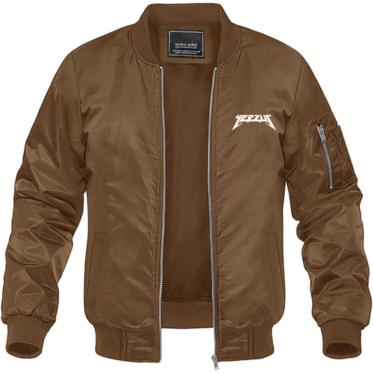 Men's Kanye West Yeezus Music Lightweight Bomber Jacket Windbreaker Softshell Varsity Jacket Coat