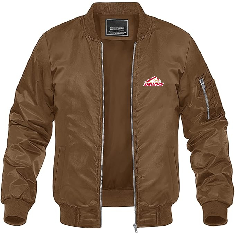 Men's Birmingham Stallions Logo Lightweight Bomber Jacket