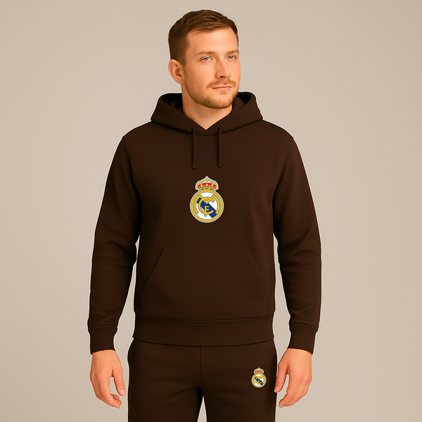 Men’s Real Madrid Soccer Logo Hoodie Joggers Set