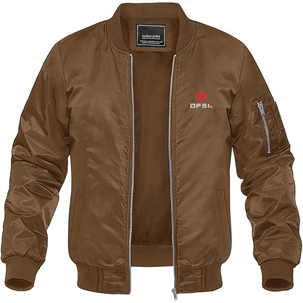 Men's DFSK Logo Lightweight Bomber Jacket Windbreaker Softshell Varsity Jacket Coat