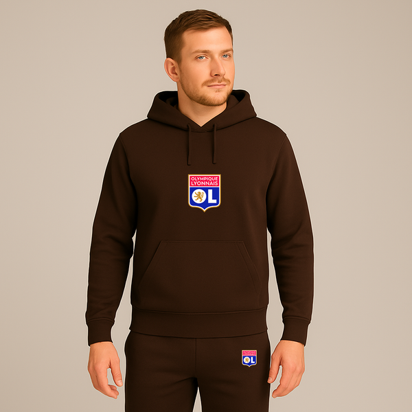 Men's Olympique Lyonnais FC Hoodie Joggers Set