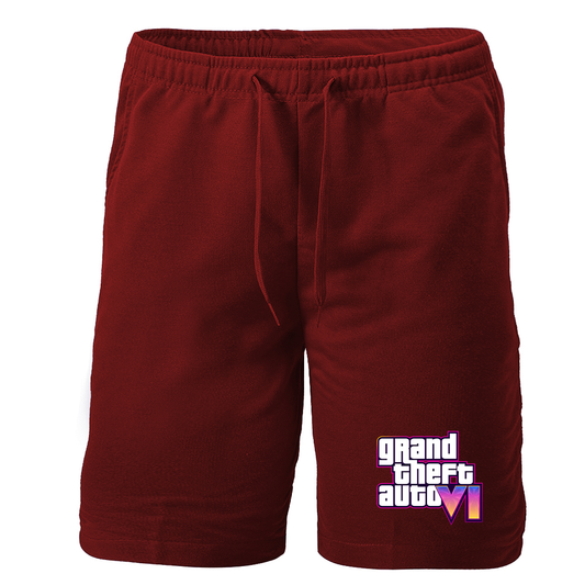 Men's GTA 6 Grand Theft Auto VI Athletic Fleece Shorts Game