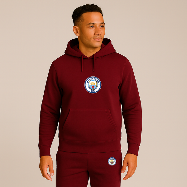 Men's Manchester City Soccer Logo Hoodie Joggers Set