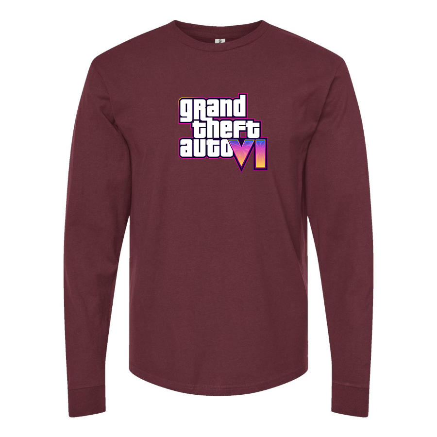 Youth Kids GTA 6 Grand Theft Auto VI Long Sleeve T-Shirt Game