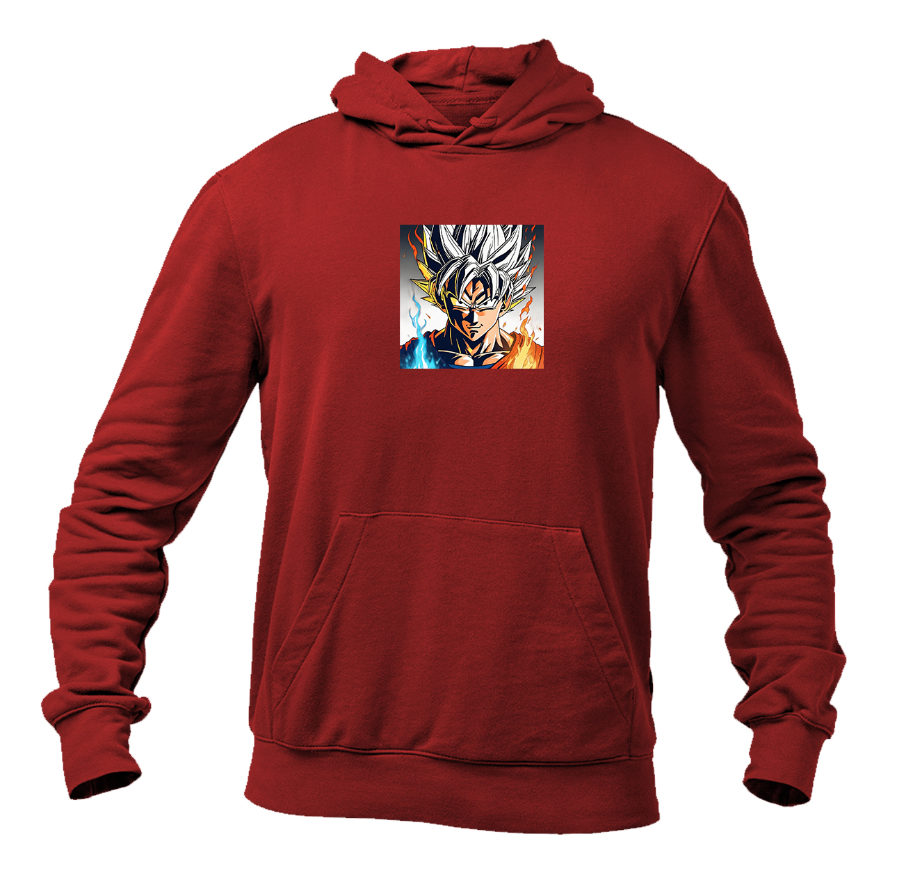 Men's Goku Fire Dragon Ball Z Cartoon Pullover Hoodie