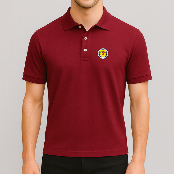 Men's Scotland National Soccer Team Dry Blend Polo
