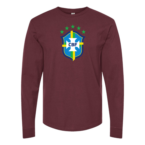 Men's Brazil National Soccer Team Long Sleeve T-Shirt