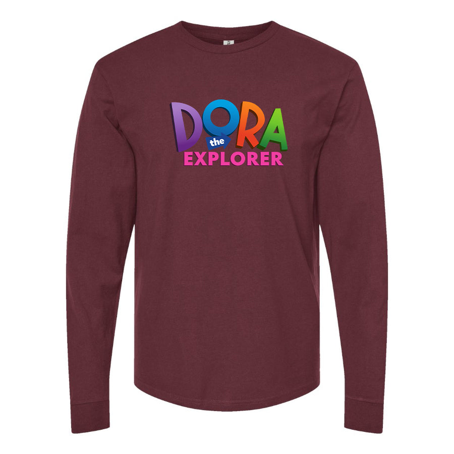 Men's Dora The Explorer Cartoon Long Sleeve T-Shirt