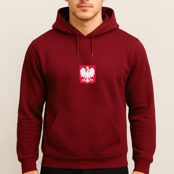 Men's Poland National Soccer Team Pullover Hoodie