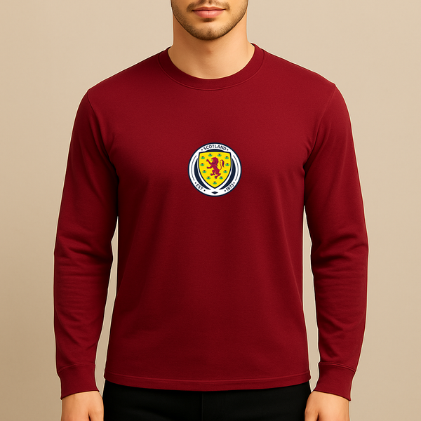 Men's Scotland National Soccer Team Long Sleeve T-Shirt