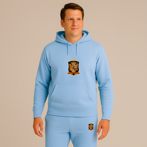 Men's Spain National Soccer Team Hoodie Joggers Set