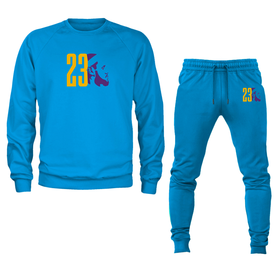 Men's Lebron James 23 Crewneck Sweatshirt Joggers Suit