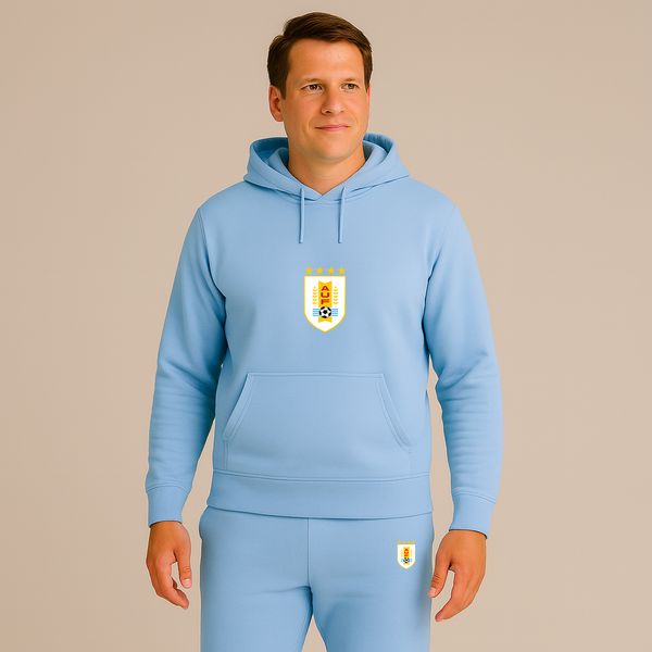 Men's Uruguay National Soccer Team Hoodie Joggers Set