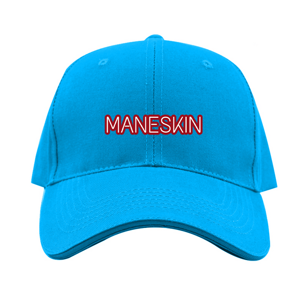 Maneskin Red Neon Letter Logo  Dad Baseball Cap Hat