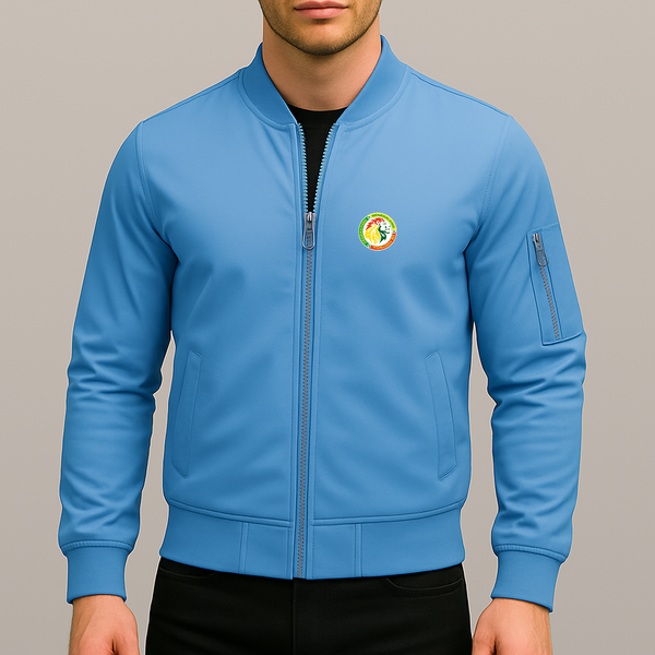 Men's Senegal National Soccer Teams Lightweight Bomber Jacket Windbreaker Softshell Varsity Jacket Coat