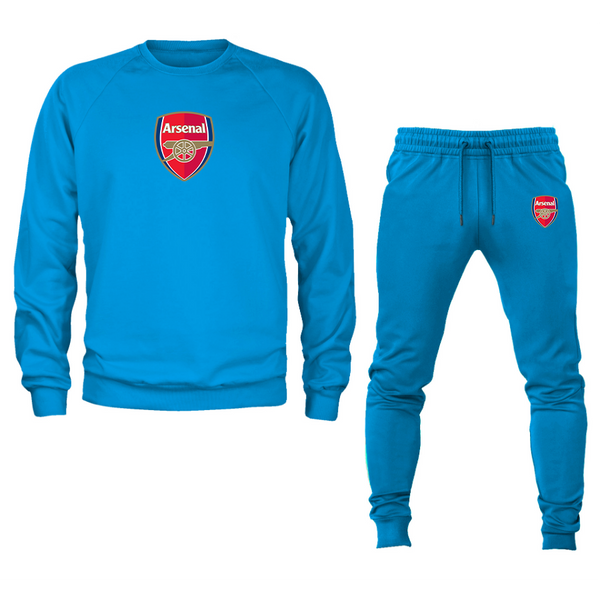 Men's Arsenal Soccer Logo Crewneck Sweatshirt Joggers Suit