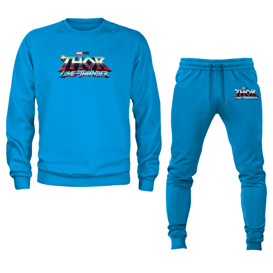 Men's Thor Love & Thunder Superhero Crewneck Sweatshirt Joggers Suit