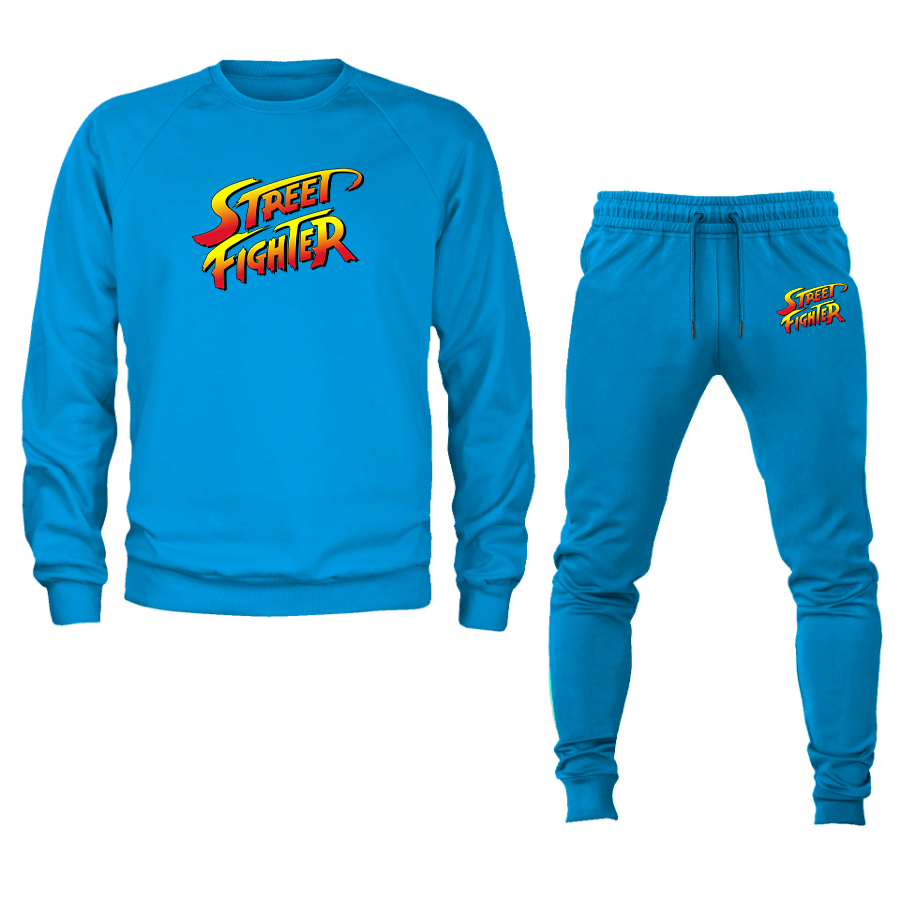 Men's Street Fighter Game Crewneck Sweatshirt Joggers Suit