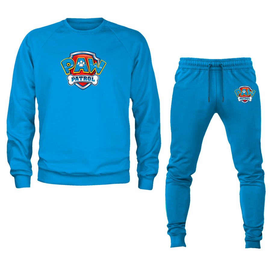 Men's Paw Patrol Cartoon Crewneck Sweatshirt Joggers Suit