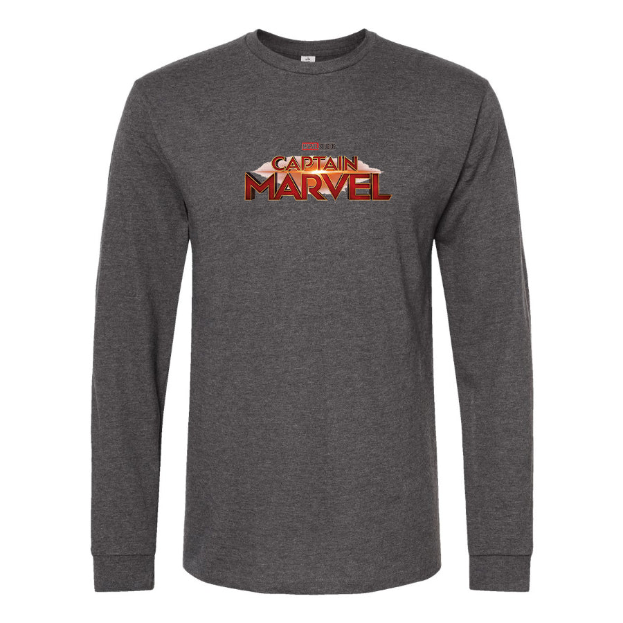 Men's Captain Marvel Superhero  Long Sleeve T-Shirt