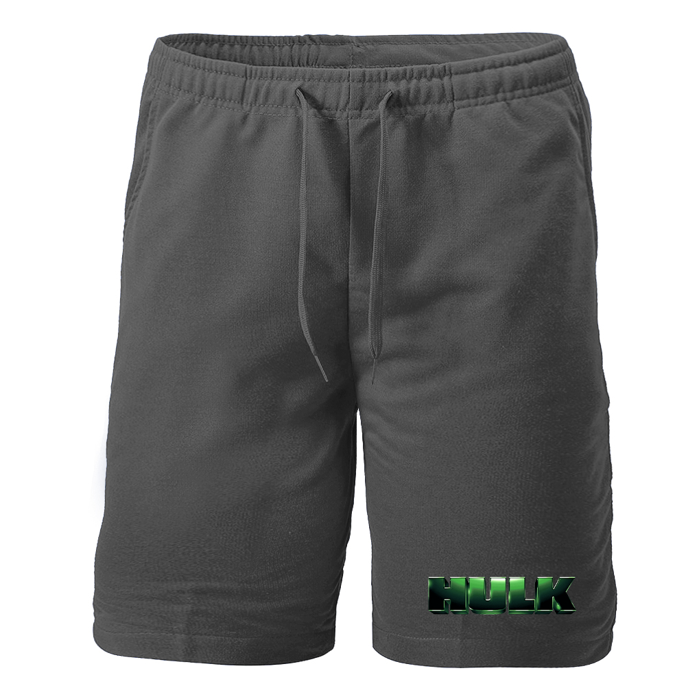 Men's The Hulk Marvel Superhero Athletic Fleece Shorts