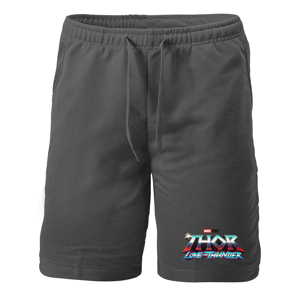 Men's Thor Love & Thunder Superhero Athletic Fleece Shorts