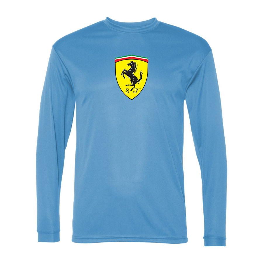 Men’s  Ferrari Motorsport Car Polyester Long Sleeve T-Shirt