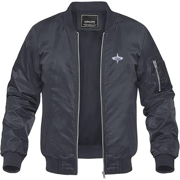 Men's Marcos Logo Lightweight Bomber Jacket Windbreaker Softshell Varsity Jacket Coat