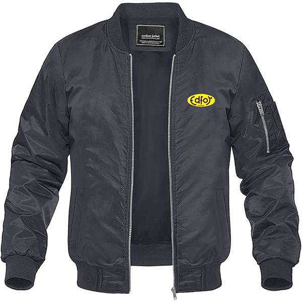 Men's Edfor Grand Sport Logo Lightweight Bomber Jacket Windbreaker Softshell Varsity Jacket Coat