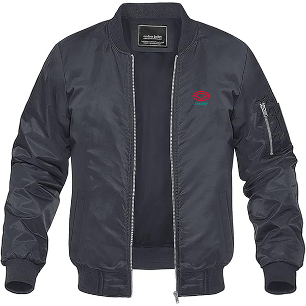 Men's Diar Motors Logo Lightweight Bomber Jacket Windbreaker Softshell Varsity Jacket Coat