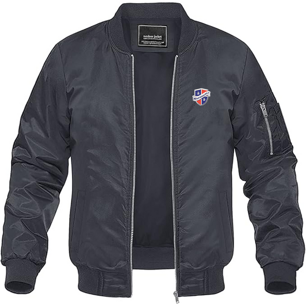 Men's Marquette Logo Lightweight Bomber Jacket Windbreaker Softshell Varsity Jacket Coat